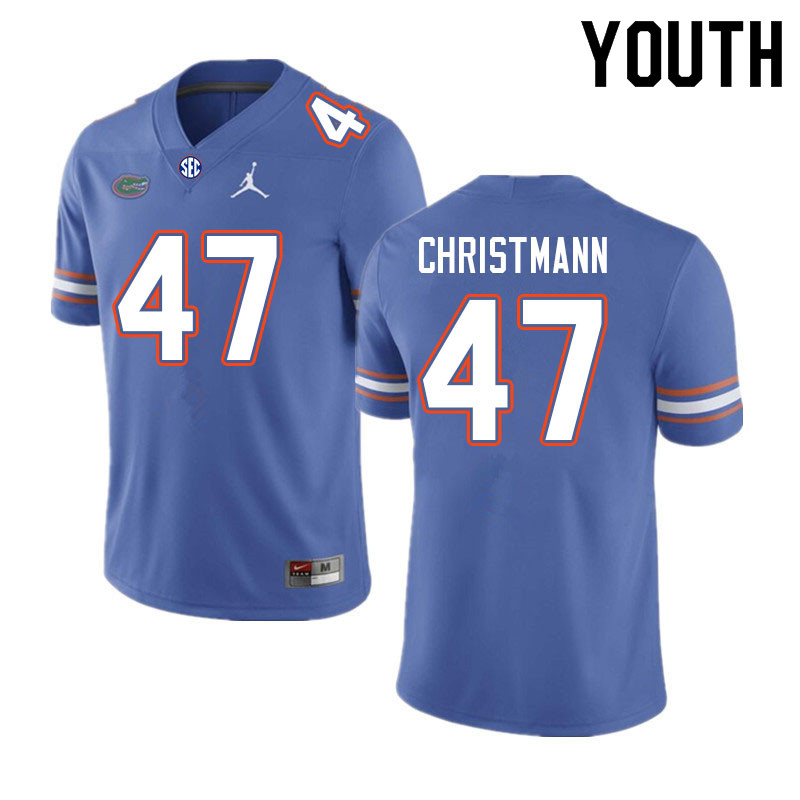 Youth #47 Jace Christmann Florida Gators College Football Jerseys Sale-Royal